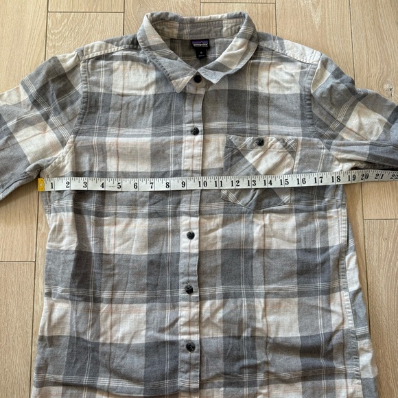 Patagonia Organic Cotton Aspen Forest Tunic Flannel Plaid Shirt Women’s Medium - Picture 2 of 11